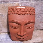BUDDHA TEALIGHT CANDLE HOLDER IN REDDISH-BROWN BUDDHA TEALIGHT CANDLE HOLDER IN REDDISH-BROWN